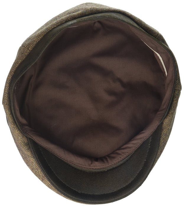 Henschel Aberdeen Large Brown Italian Wool Herrringbone Plaid Ivy Hat