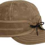 Stormy Kromer Waxed Cotton Cap - Lightweight Fall Hat with Earflaps