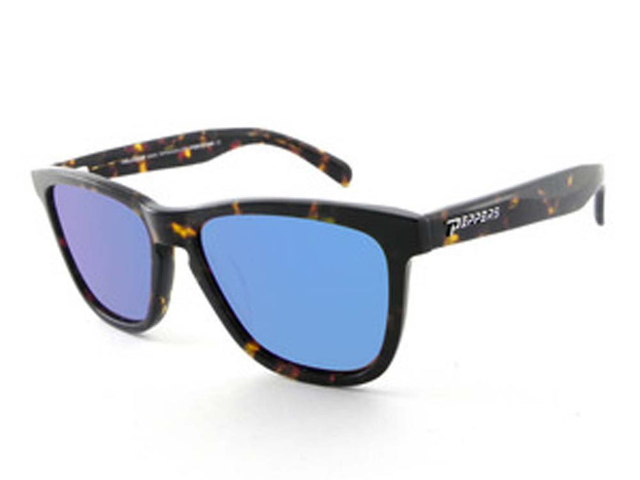 Peppers Polarized Sunglasses Black Sands Shiny Black Green Camo w/G15 Lens