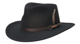 Scala Men's Dakota Crushable Wool Felt Outback Hat