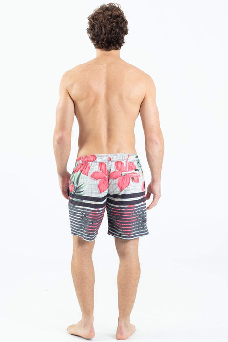 Wave Life Men's Canvas Floral 17" Elastic Waist Size 36 Volley Boardshorts