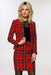Opposuits Womens Christmas Suit - US12 Red Checked Lumberjackie | Includes Matching Blazer Jacket & Skirt | Ugly Fancy Dress Outfits | Christmas Day Outfit, Office Party, Thanks Giving & Gatherings