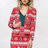 OppoSuits Ladies Size 8 Winter Woman includes Long Sleeve Jacket & Skirt