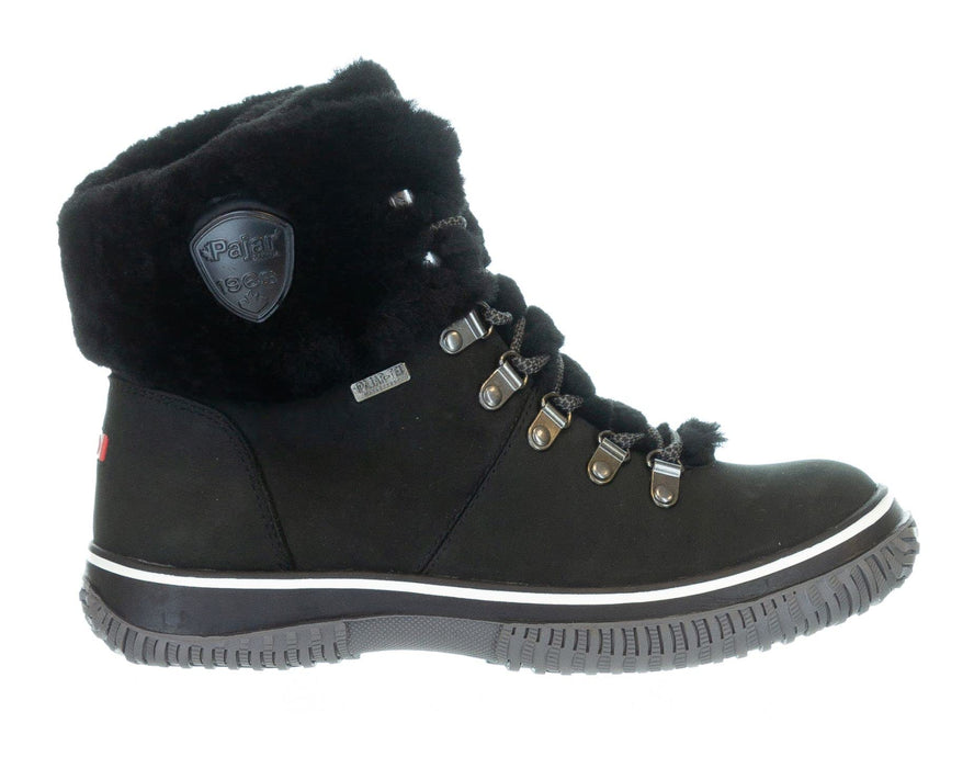 Pajar Women's Galat Size 9 Black Waterproof Leather Lace-Up Winter Boots