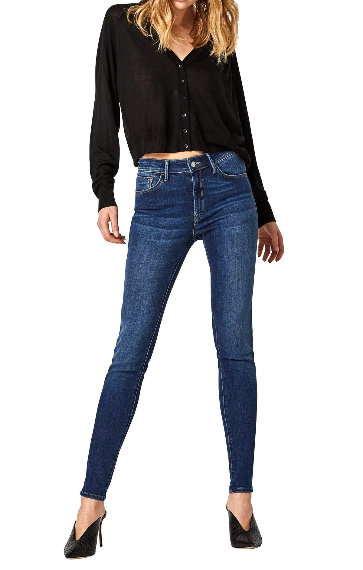 Mavi Jeans Alissa Super Skinny Jeans - Black - 24 x 30