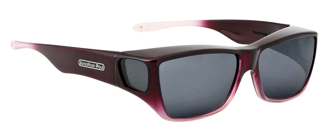 Jonathan Paul Fitovers Traveler Plum Pink Ombre Polarvue Grey Sunglasses