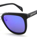 Peppers Polarized Sunglasses Lenox Black with Blue Mirror/Brown Lens - Sports by Sager
