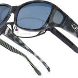 Jonathan Paul Fitovers Medium Dahlia Black Cheetah Polarized Gray Sunglasses