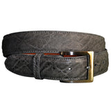 Tag Safari Elephant Skin Belt Genuine Leather Belt, Brass Buckle Fully Adjustable