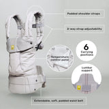 LLLbaby Complete All Seasons Ergonomic 6-in-1 Baby Carrier Newborn to Toddler - with Lumbar Support - for Children 7-45 Pounds - 360 Degree Baby Wearing - Inward & Outward Facing - Etch