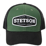 Stetson Embroidered Western Since 1865 Trucker Hat Black/Green Cap