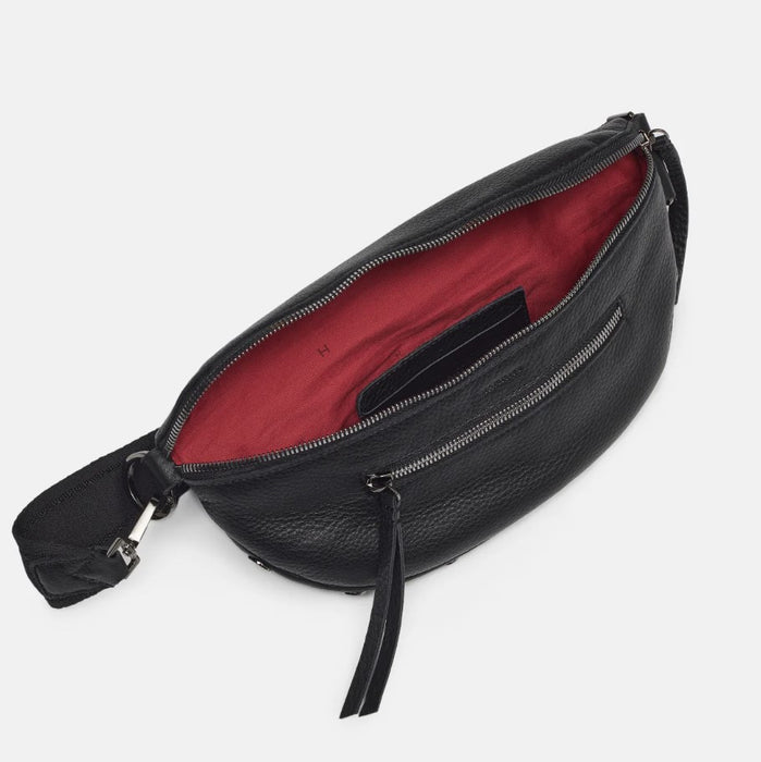 Hammitt Women's Black/Gunmetal Charles Crossbody Leather Belt Bag