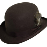 Scala Men's Furlong Wool Felt and Grosgrain Trim Derby Bowler Hat