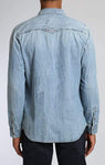 Mavi Men's Large Rio Light Camo Vintage Denim Shirt