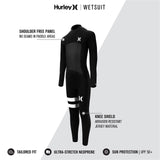 Hurley Youth Fusion 302 Black Back Zip Size 12 Fullbody Wetsuit