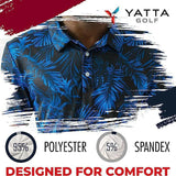 Yatta Golf Mens Standout Performance Short Sleeve Golf Polo Shirt