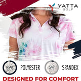 Yatta Golf Womens Standout Performance Short Sleeve Golf Polo Shirt