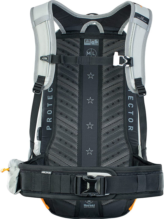 Evoc FR Enduro E-Ride Protector Backpack - 16L, S - Stone/Bright Orange