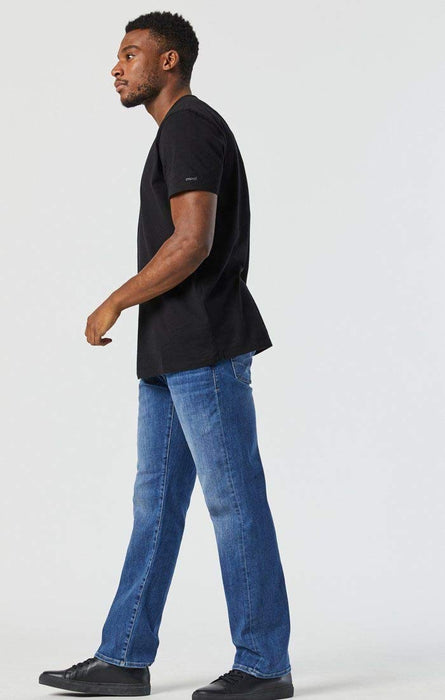 Mavi Men's Zach Mid Foggy Feather Blue Size 32/32 Straight Leg Regular Fit Jeans