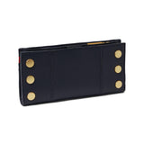 Hammitt Women's 110 North Folding Leather Wallet Satin Tides/Brushed Gold With Zipper