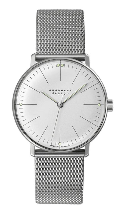 Junghans Men's Max Bill Handaufzug Stainless Steel Mesh Band Automatic Analog Watch 27/3004.44