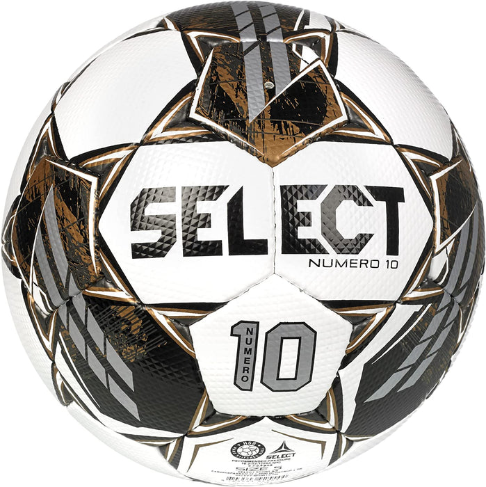 Select Numero 10 V22 Soccer Ball White/Black Size 5 NFHS,NCAA Approved