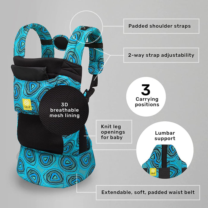 LILLEbaby 3-in-1 Ergonomic CarryOn Airflow Blue Agate Toddler Carrier