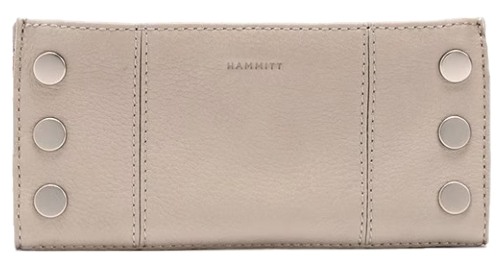 Hammitt 110 North Folding Leather Wallet Paved Grey One Size With Zipper