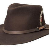 Scala Men's Dakota Crushable Wool Felt Outback Hat