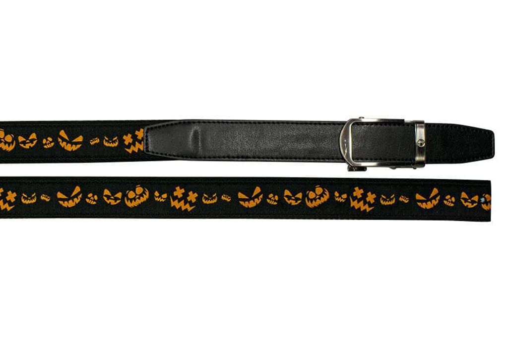 Nexbelt Hampton Mortem Black Ribbon with Black Leather Tip Ratchet Golf Belt