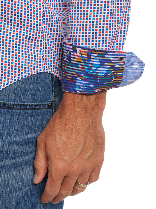 Robert Graham Men's Sag Harbour Multi Medium Button-Up Long Sleeve Shirt