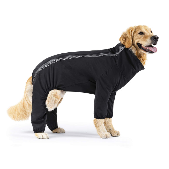 Canada Pooch Slush Suit Size 18 Black Water-Resistant Dog Bodysuit