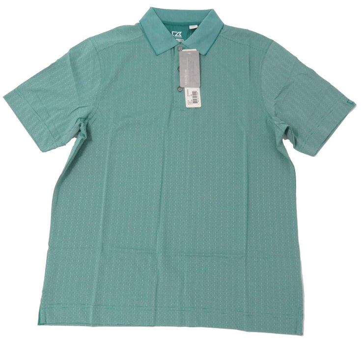 Cutter & Buck Golf Men's Cross-stitch Striped Polo Shirt