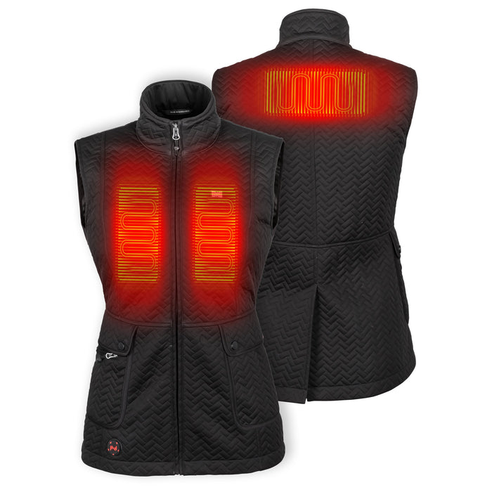 Fieldsheer Mobile Warming Women's Black Cascade X-Large Bluetooth Heated Vest