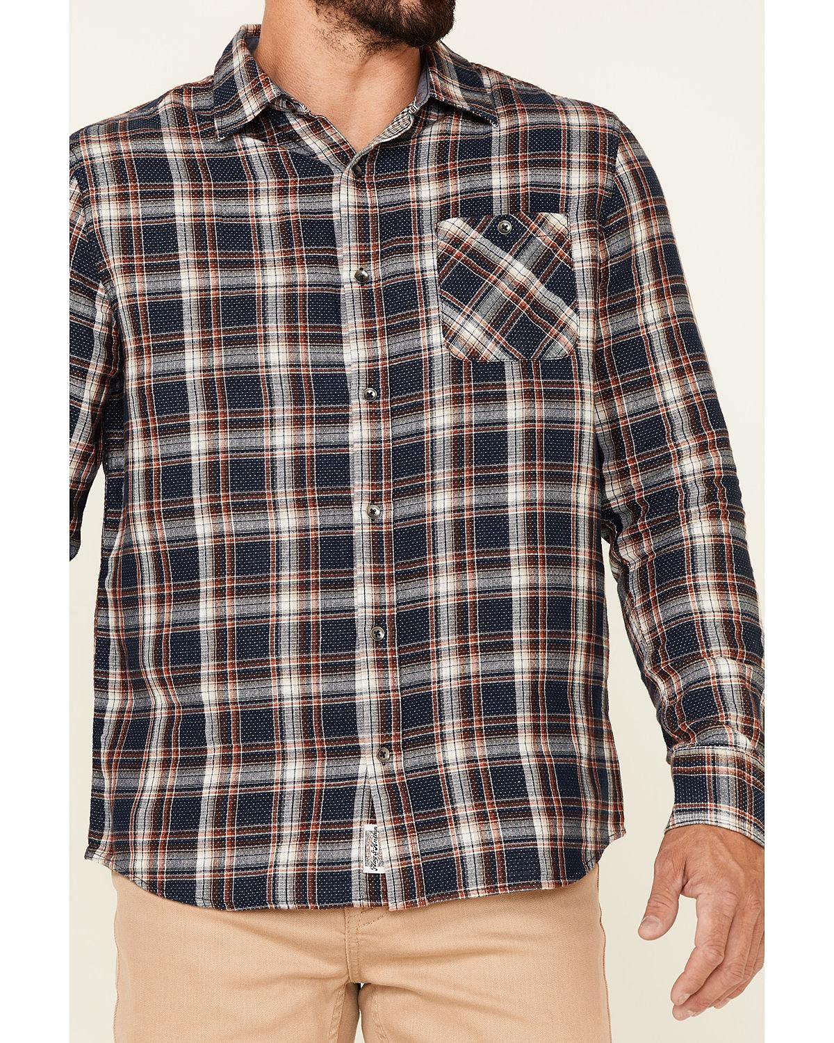 Flag & Anthem Navy Sarona Double Layer Medium Flannel Shirt - Sports by Sager