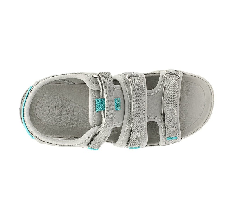 Strive Women's Dalma Dark Grey Size 8 Built-in Arch Support Orthotic Sandal