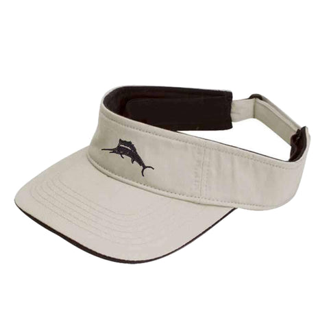 Tommy Bahama Men's Putty and Navy Twill Visor Hat