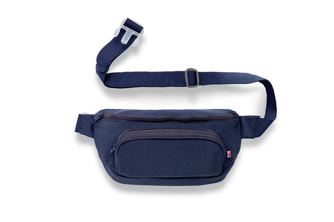 Kibou Vegan Premium Canvas Fanny Pack Diaper Bag: With Detachable Compact Changing Pad & Baby Wipes Storage - Small Yet Fits All Parenting Essentials Around the Waist or Crossbody