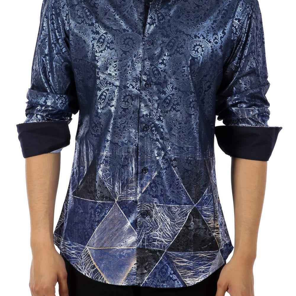 Bespoke Men's Button Up Long Sleeve Sport Shirt - Sports by Sager
