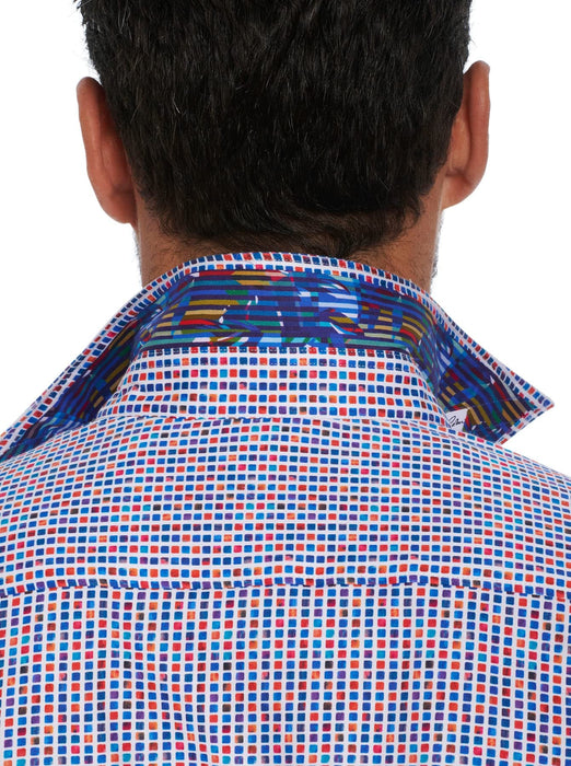 Robert Graham Men's Sag Harbour Multi Medium Button-Up Long Sleeve Shirt