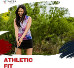 Yatta Golf Womens Standout Performance Sleeveless V-Neck Golf Polo Shirt
