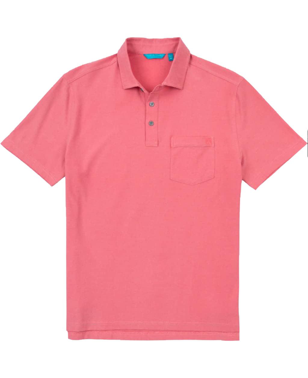 Tori Richard Men's Passport Hibiscus Medium Short Sleeve Polo Golf Shirt - Sports by Sager