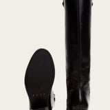 The Frye Company Womens Black Jackie Button Tall Size 6 Oiled Leather Boots