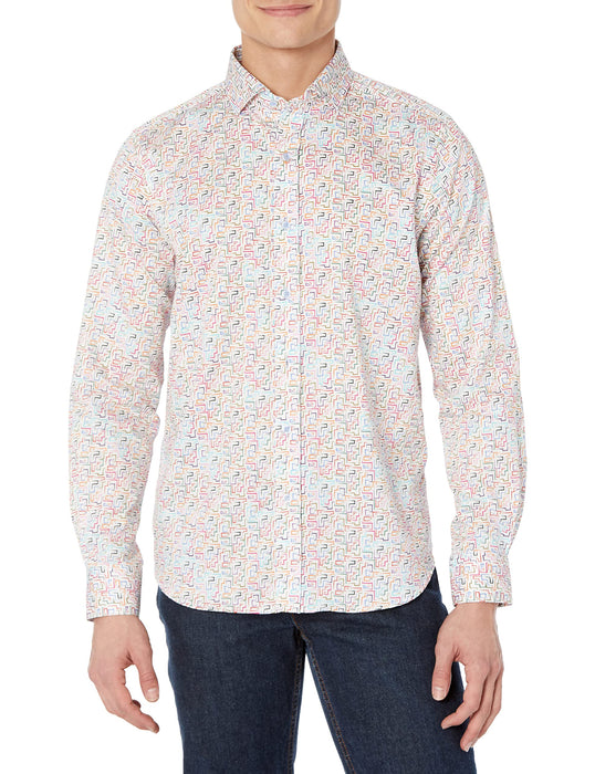 Robert Graham Men's Danforth Multi Large Button-Up Long Sleeve Shirt