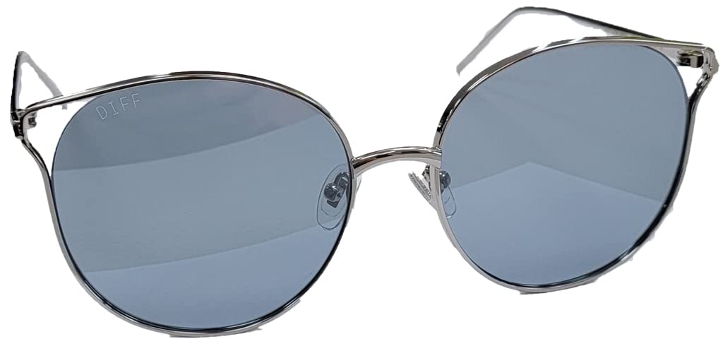 DIFF Eyewear Women's Rory Silver + Aviary Flash Lens Sunglasses