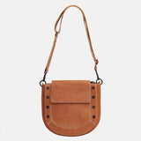 Hammitt Women's Kayce Saddle Medium Leather Purse With Strap Saddle Brown/Bronze