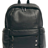 Hammitt Women's Black/Gunmteal Large Hunter Leather Backpack