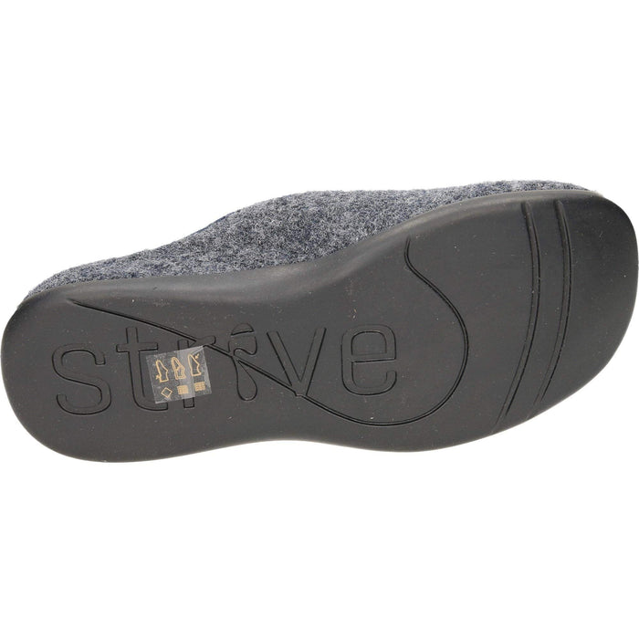 Strive Men's Copenhagen Dark Grey Size 7.5 Memory Foam Orthotic Slipper