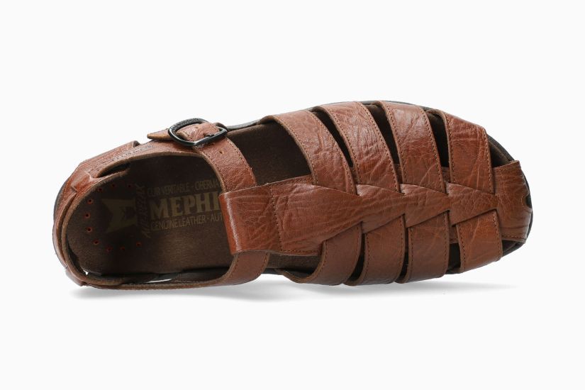 Mephisto Men's Sam Full Grain Leather Slip-on Fishing Sandals