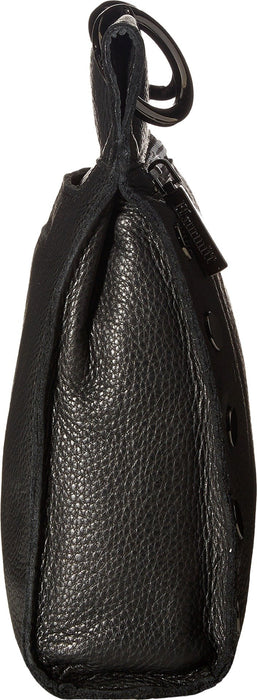 Hammitt Women's Tony Medium Leather Purse With Strap Black/Gunmetal With Zipper